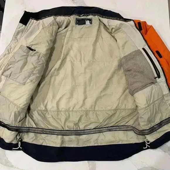 Obermeyer Ski Jacket Snowboard Lined Insulated Full Zip Orange Men's Large Coat - Picture 7 of 8